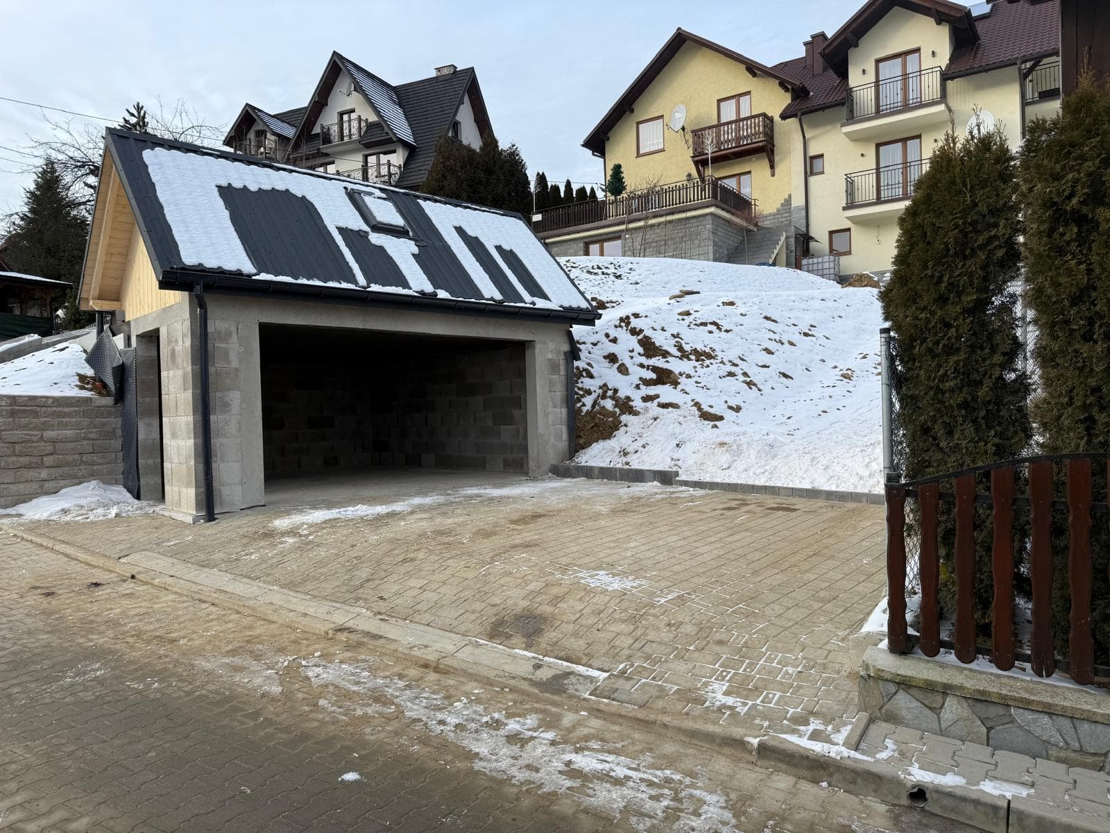 stany surowe — Budowa garażu, Szczawnica